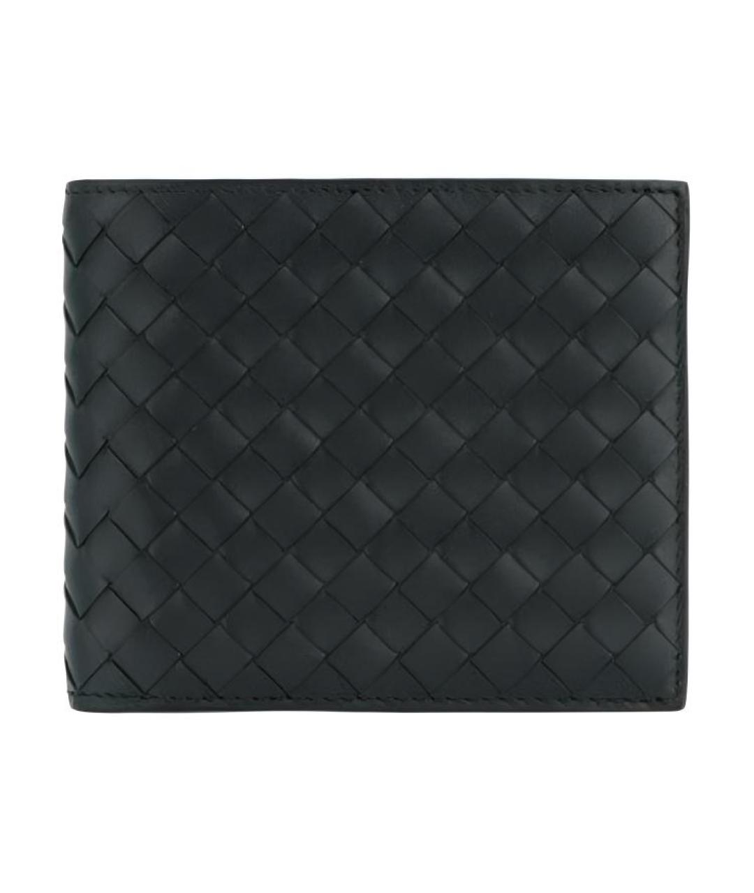 BOTTEGA VENETA Черный кожаный кошелек, фото 1