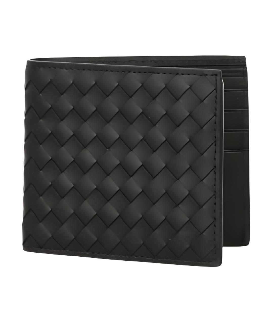 BOTTEGA VENETA Черный кожаный кошелек, фото 2