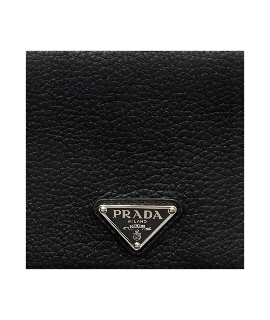 PRADA Черный кожаный кошелек, фото 5