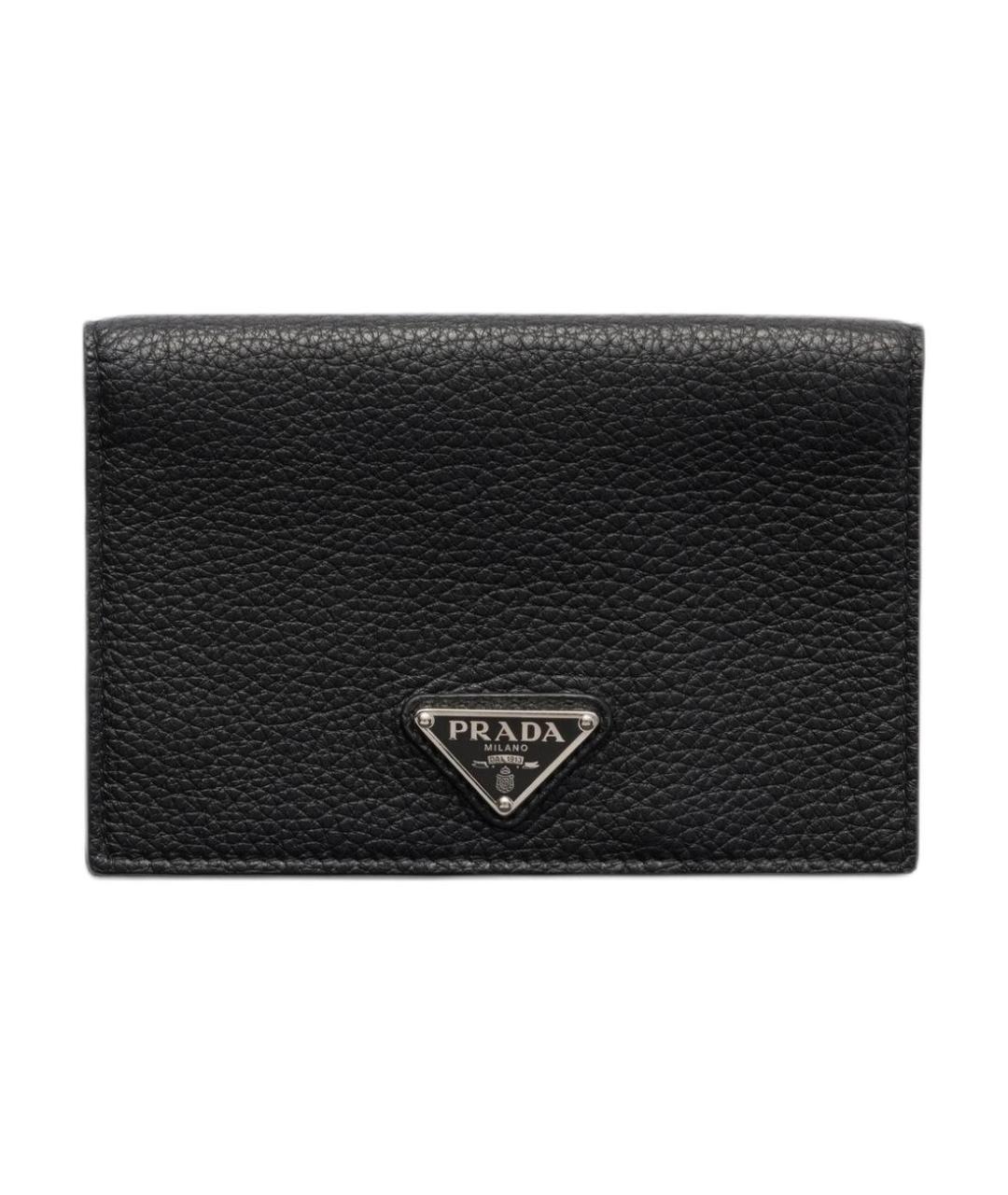 PRADA Черный кожаный кошелек, фото 1