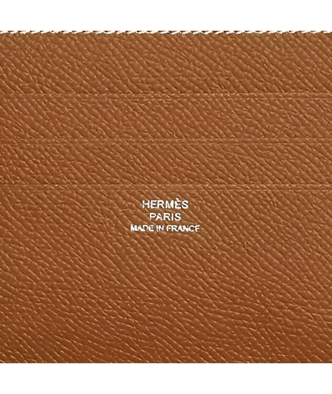 HERMES Коричневый кожаный кардхолдер, фото 3