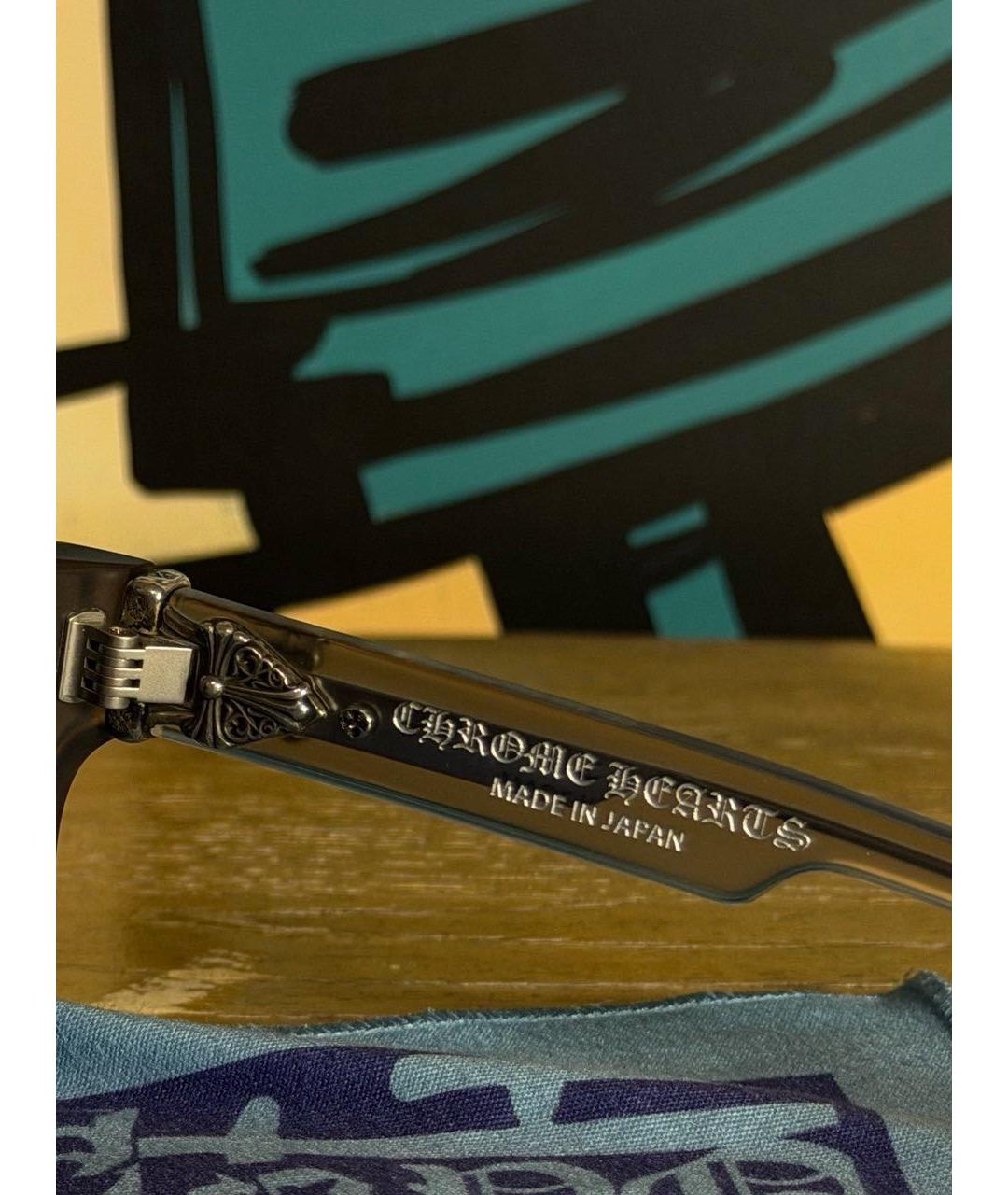 CHROME HEARTS Серые пластиковые солнцезащитные очки, фото 7