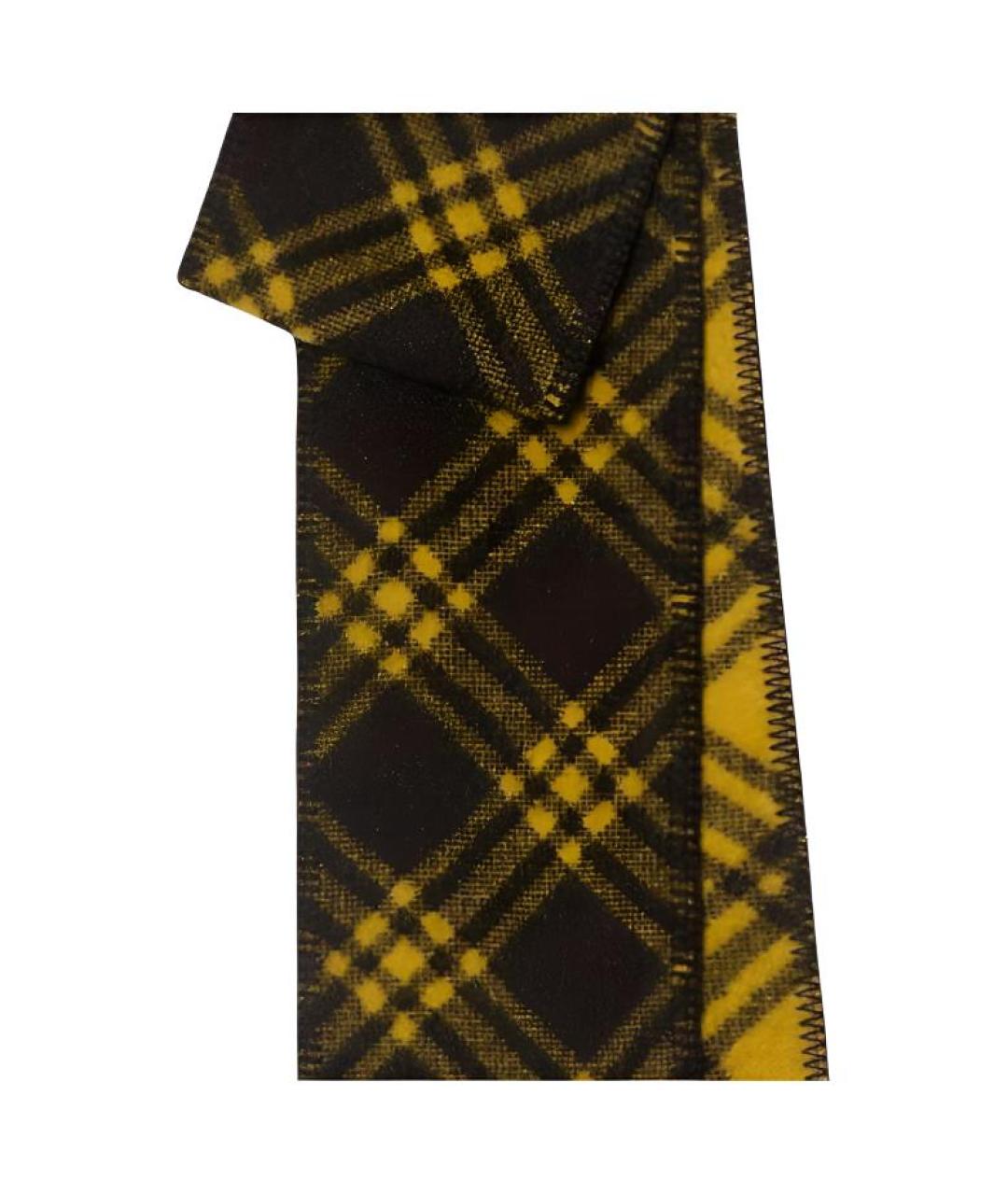 BURBERRY Коричневый шерстяной шарф, фото 3
