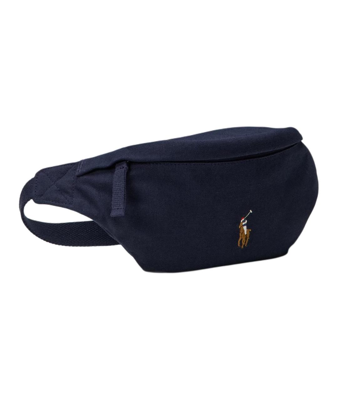 POLO RALPH LAUREN Темно-синяя хлопковая поясная сумка, фото 3