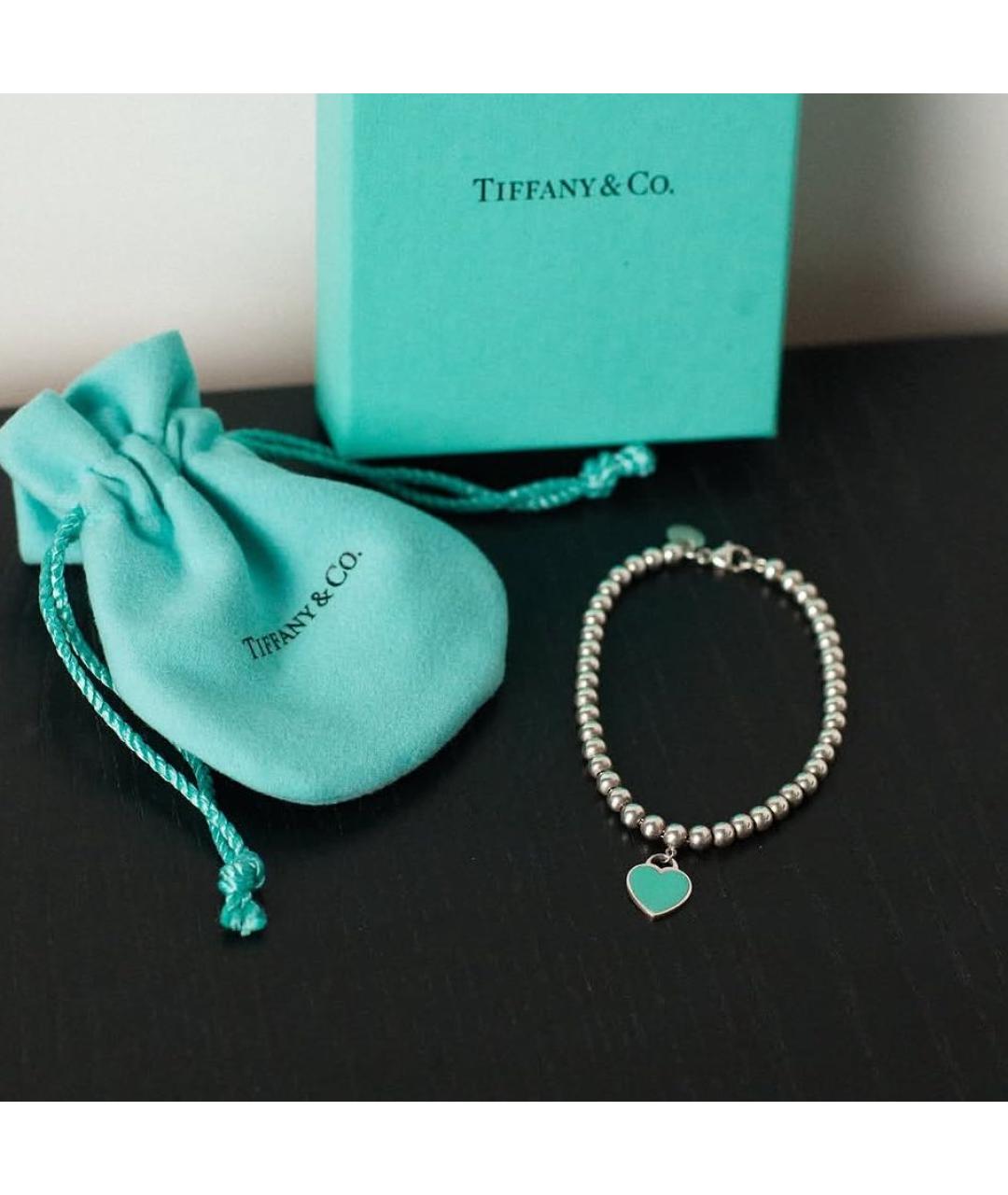 TIFFANY&CO Бирюзовый серебряный браслет, фото 3