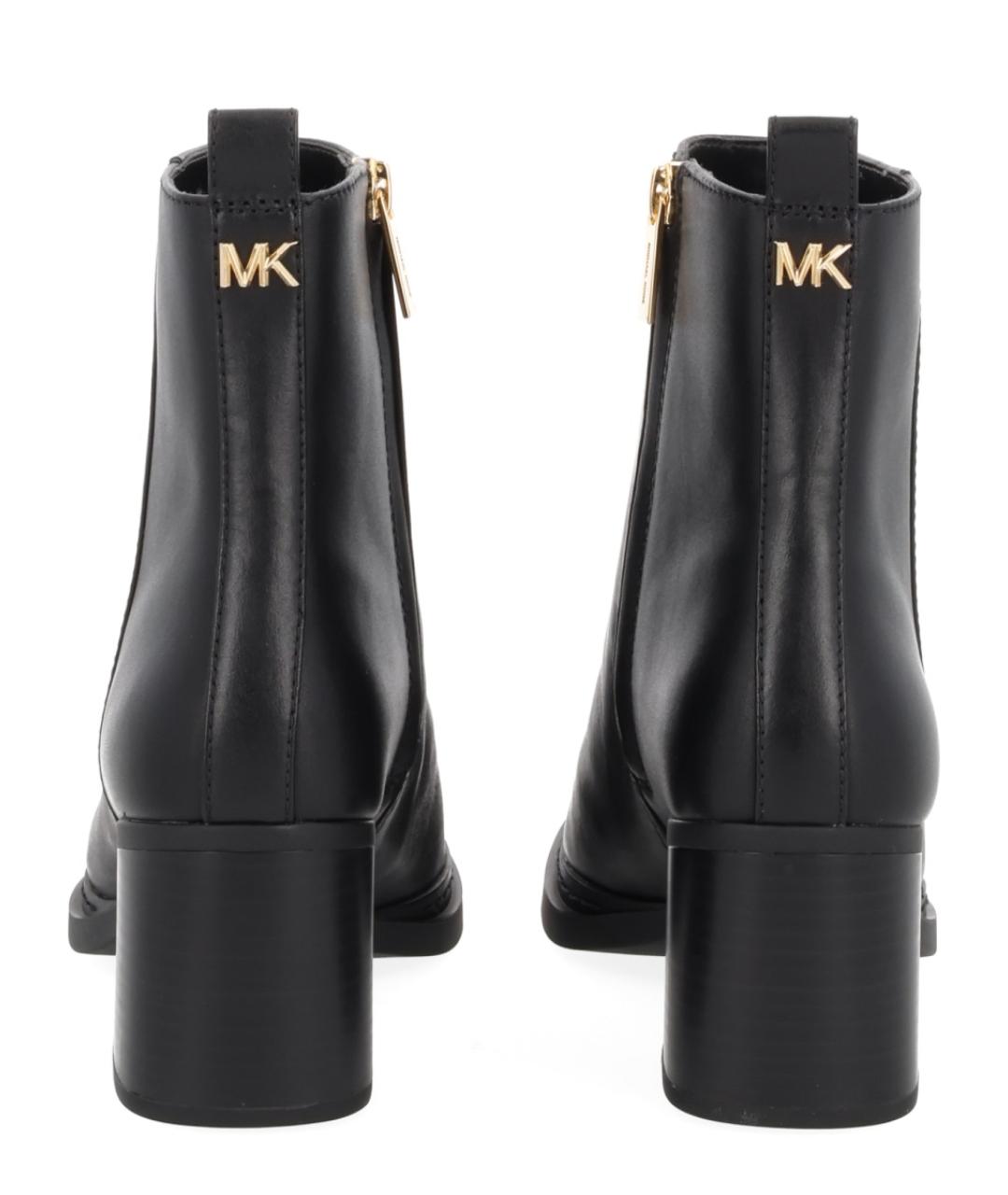 MICHAEL KORS Черные кожаные ботинки, фото 4