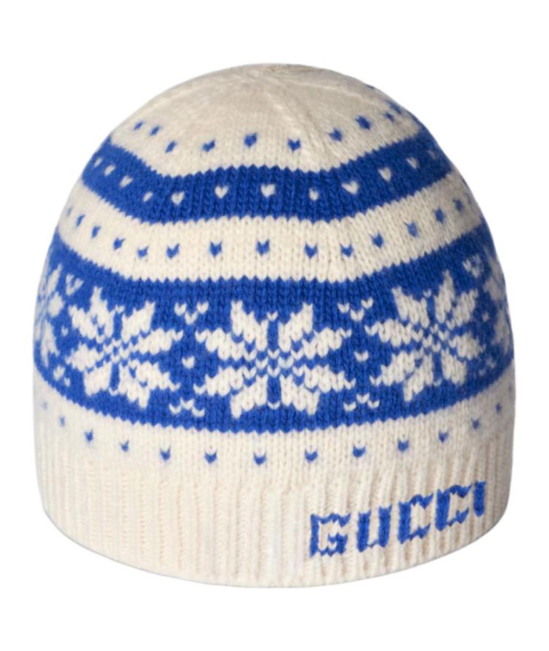 GUCCI Бежевая шерстяная шапка, фото 1