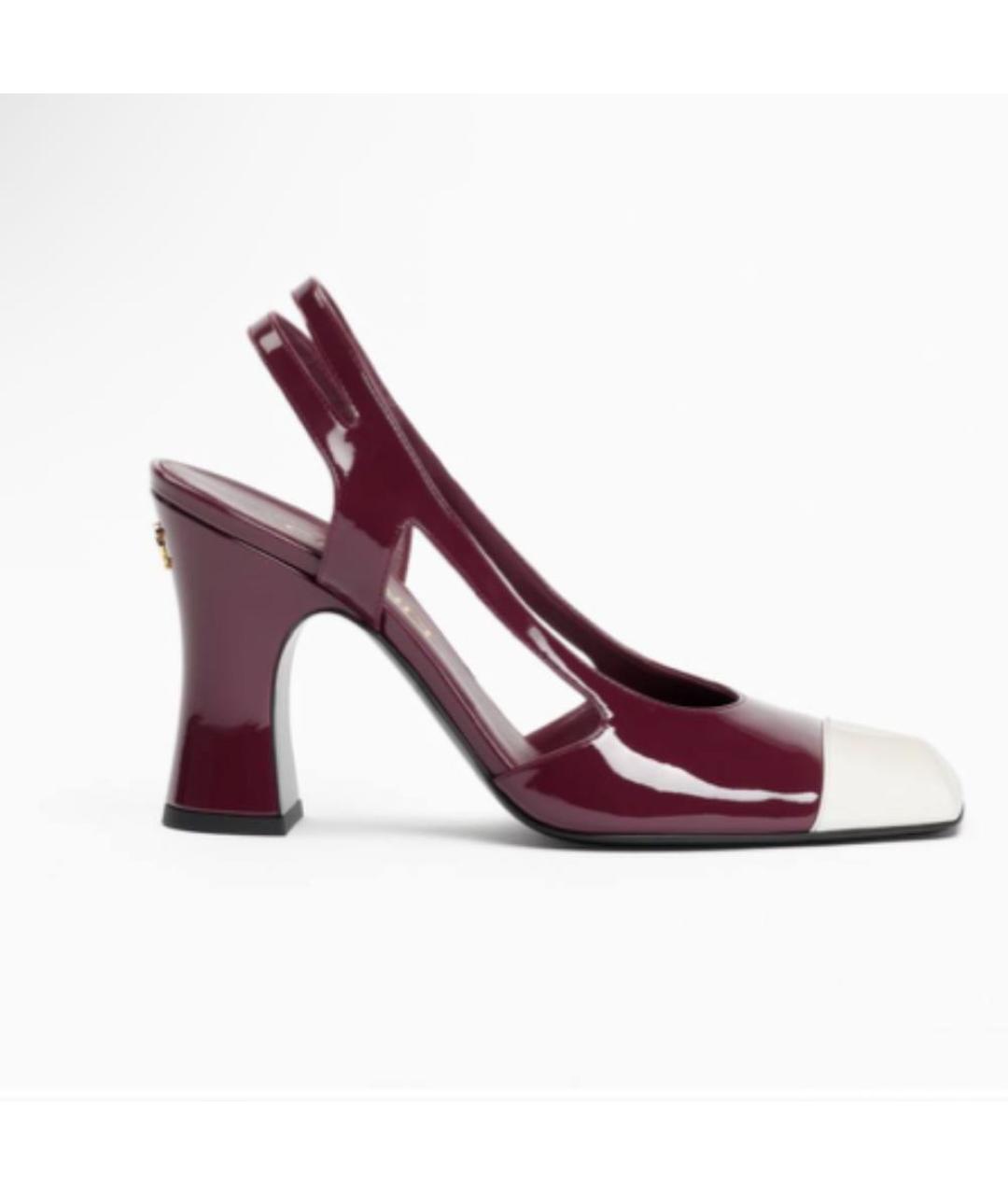 CHANEL Бордовые туфли из лакированной кожи, фото 5