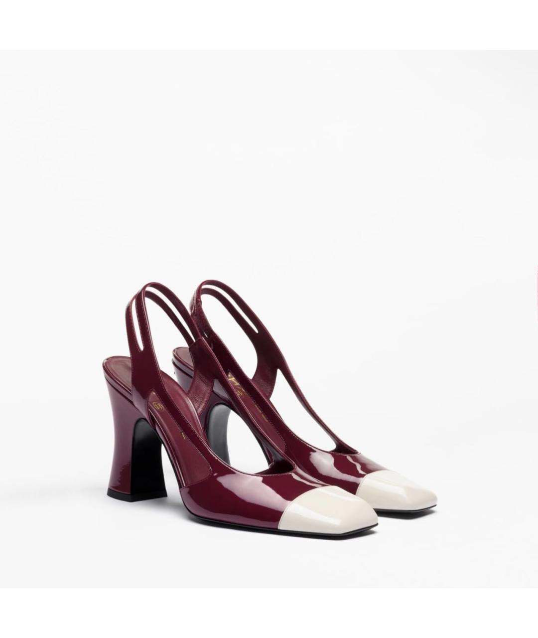 CHANEL Бордовые туфли из лакированной кожи, фото 2