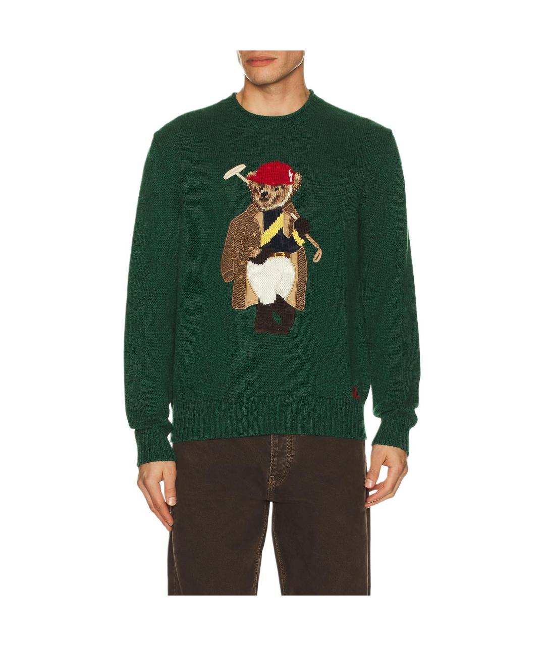 POLO RALPH LAUREN Зеленый джемпер / свитер, фото 2
