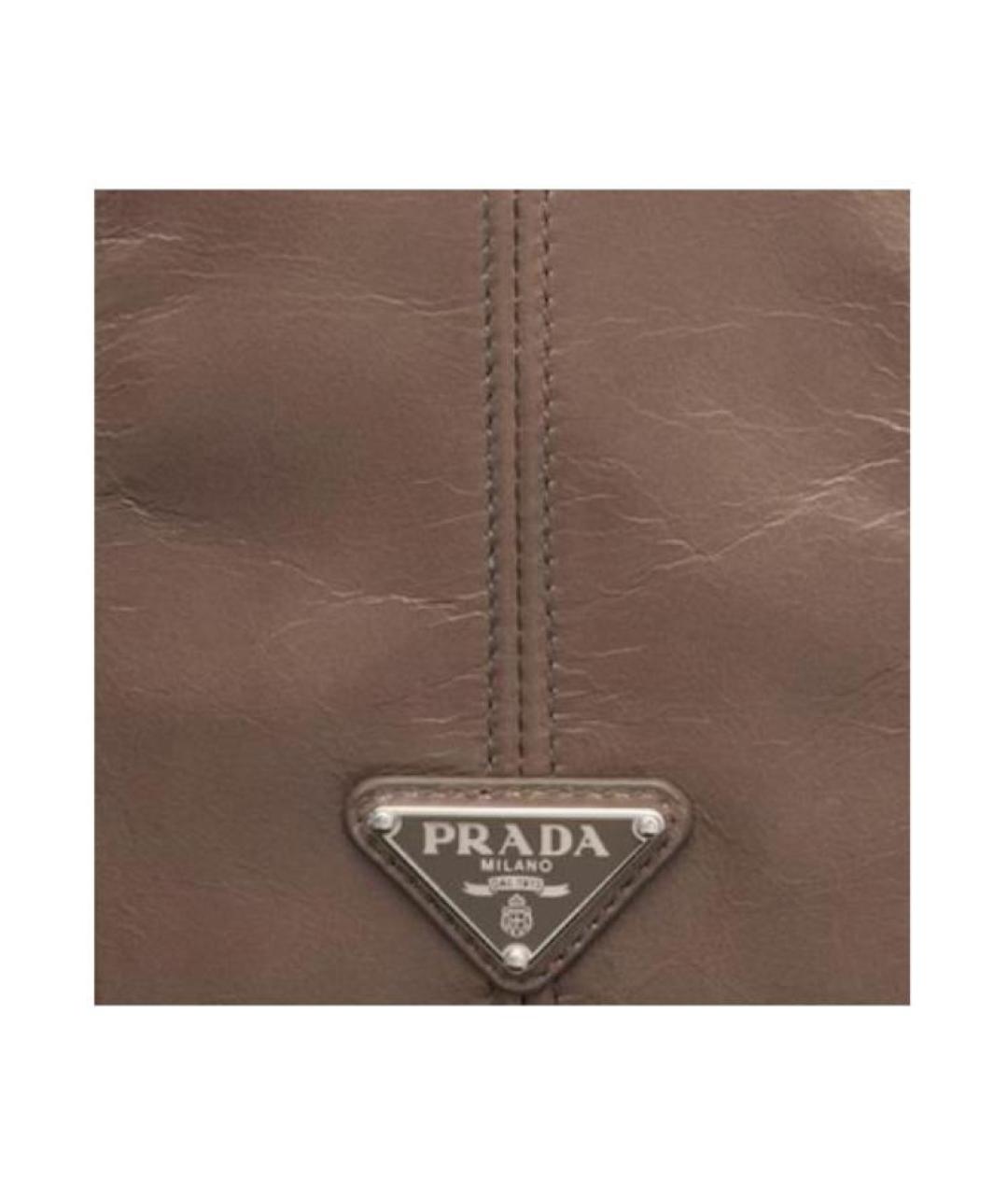 PRADA Коричневый кожаный кошелек, фото 5
