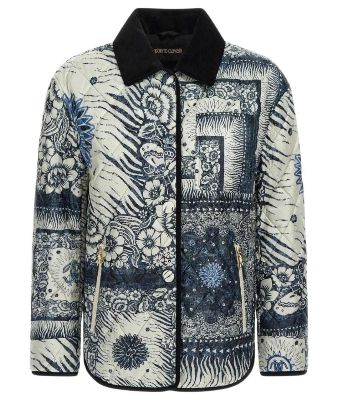 ROBERTO CAVALLI Синяя полиэстеровая куртка, фото 1