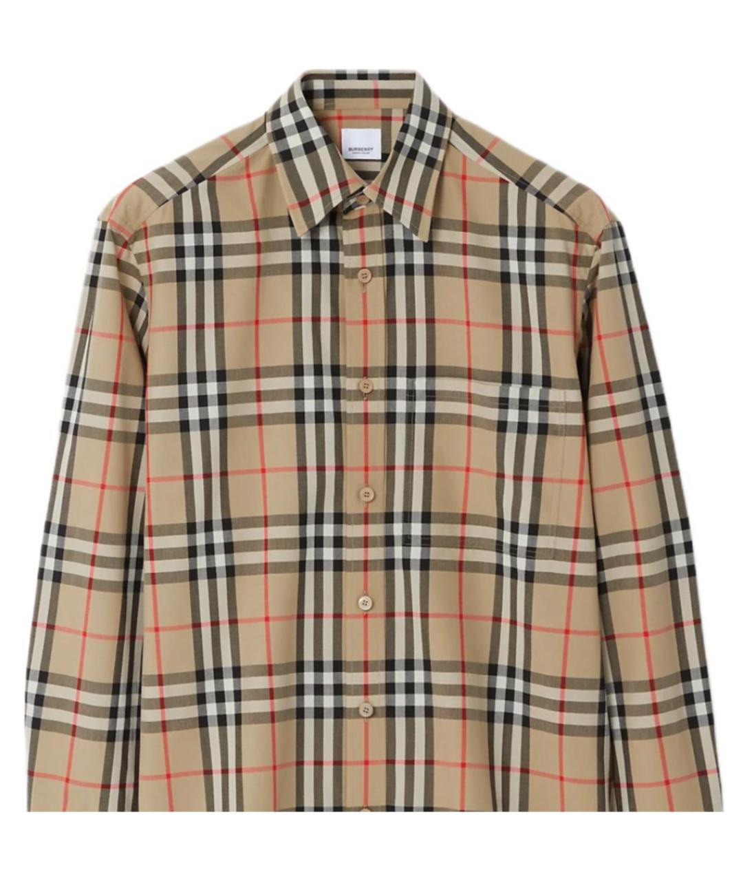 BURBERRY Бежевая классическая рубашка, фото 5