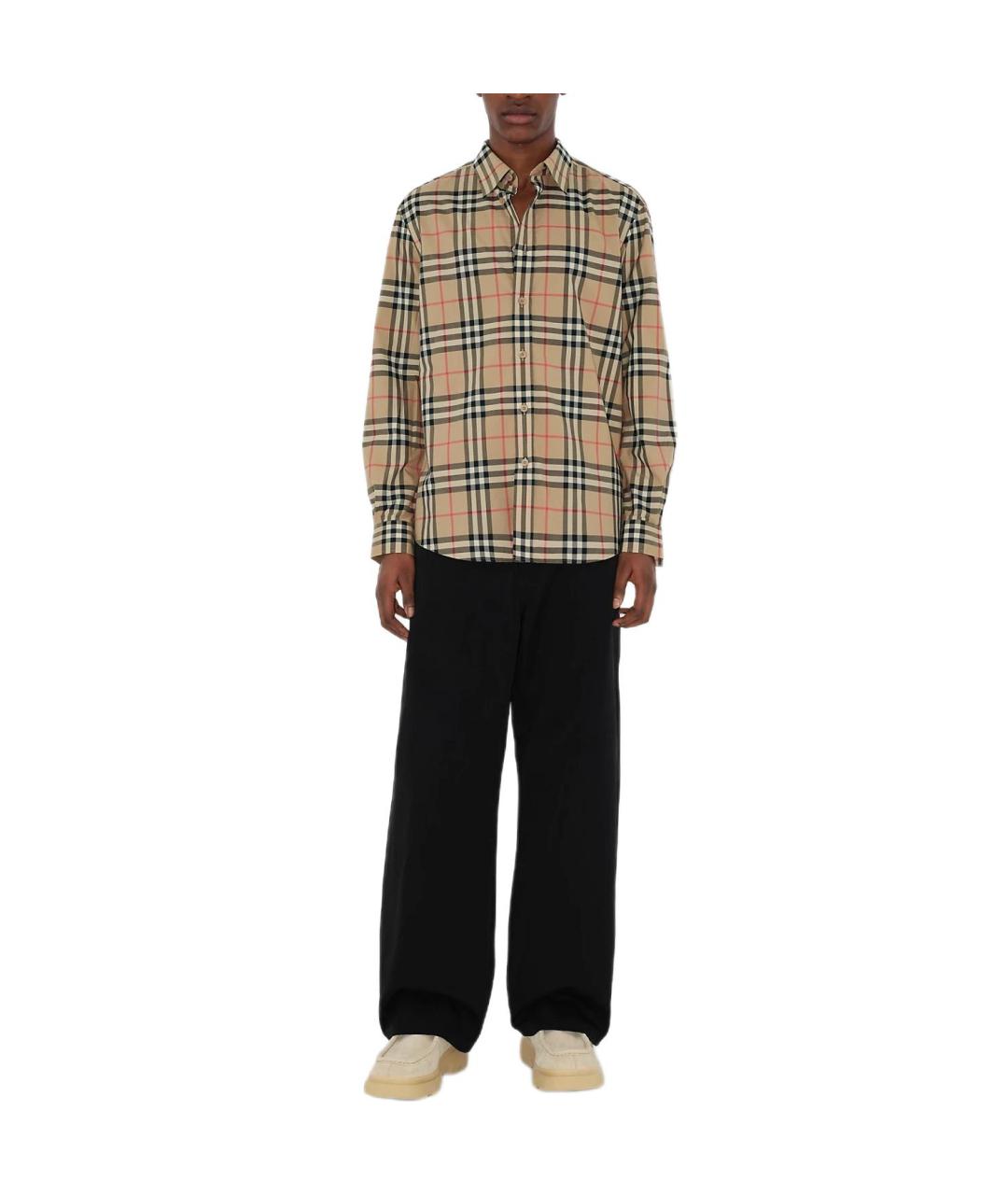 BURBERRY Бежевая классическая рубашка, фото 2