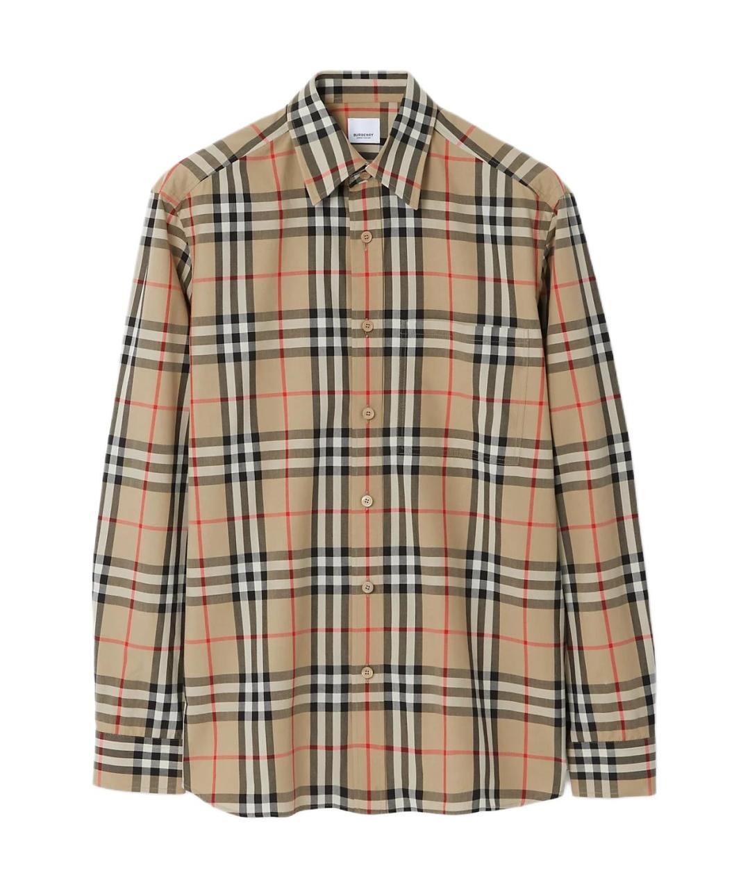 BURBERRY Бежевая классическая рубашка, фото 1