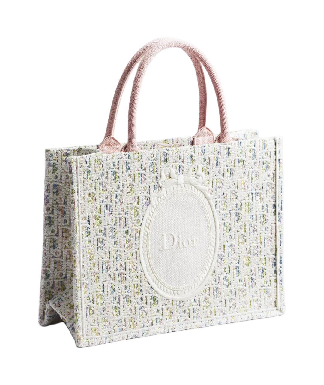 CHRISTIAN DIOR Бежевая сумка через плечо из канвы, фото 2