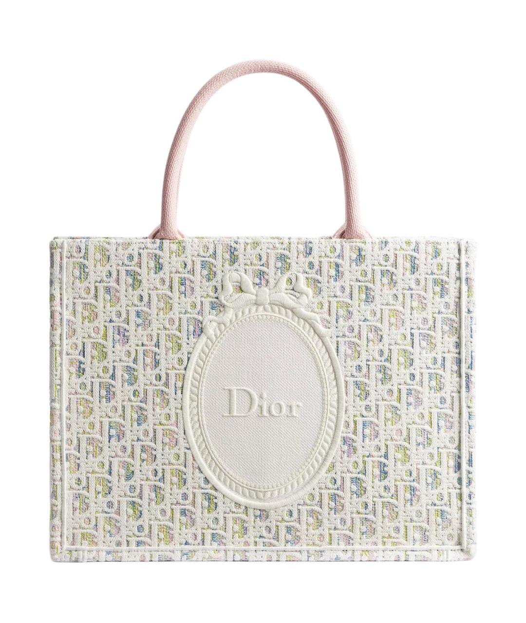 CHRISTIAN DIOR Бежевая сумка через плечо из канвы, фото 1