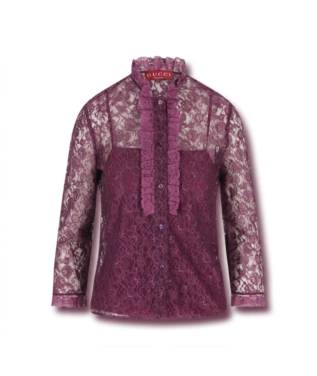 GUCCI Фиолетовая блузы, фото 3