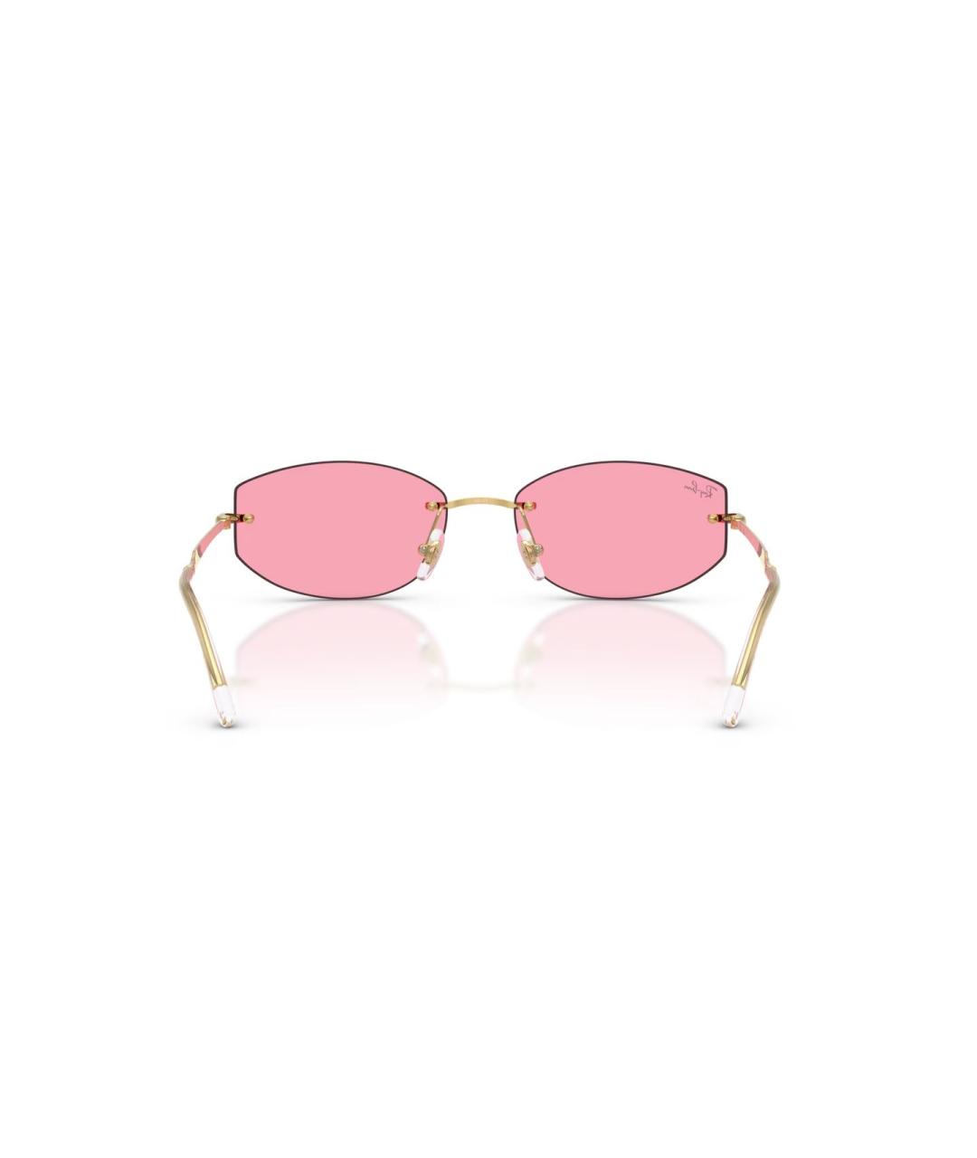 RAY BAN Золотые металлические солнцезащитные очки, фото 4