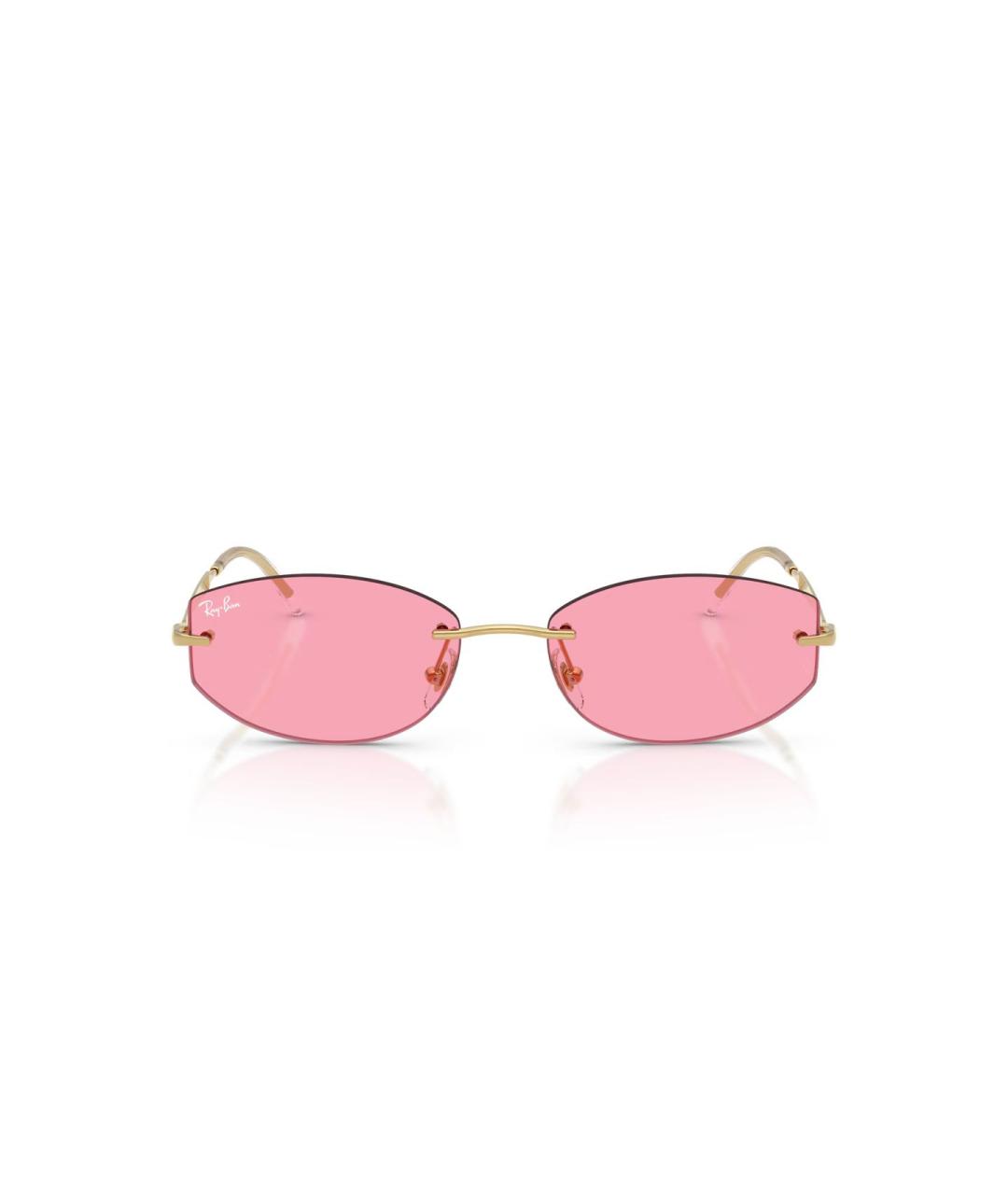 RAY BAN Золотые металлические солнцезащитные очки, фото 3