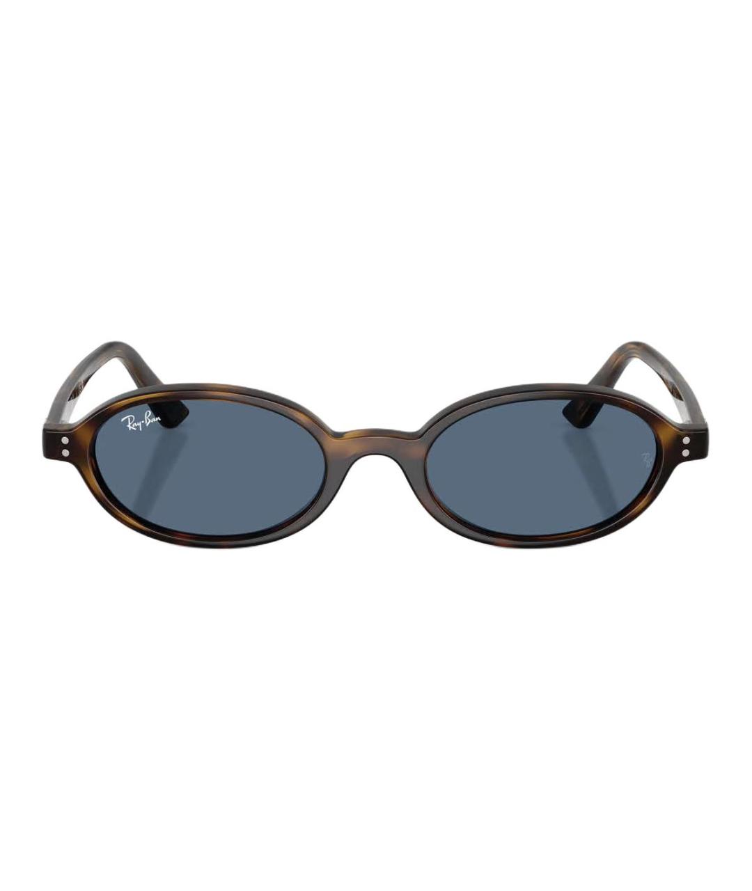 RAY BAN Коричневые пластиковые солнцезащитные очки, фото 2
