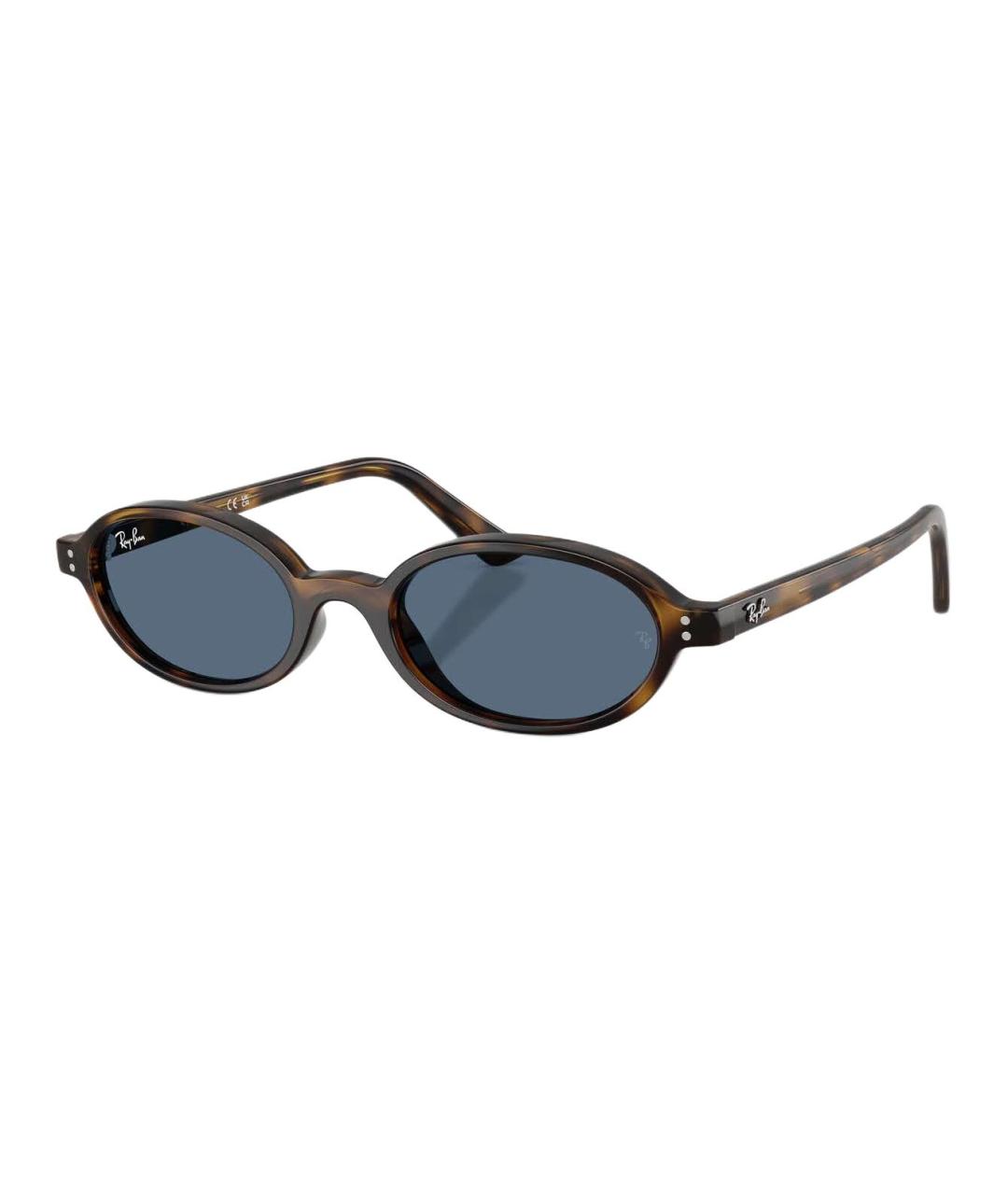 RAY BAN Коричневые пластиковые солнцезащитные очки, фото 3