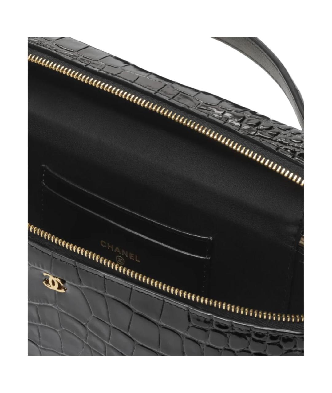 CHANEL Черная кожаная сумка через плечо, фото 4