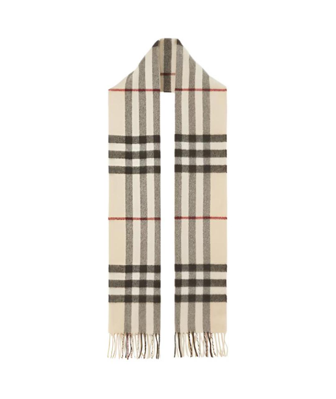 BURBERRY Бежевый кашемировый шарф, фото 3