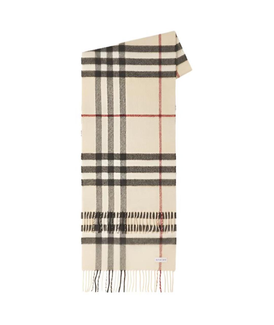 BURBERRY Бежевый кашемировый шарф, фото 2