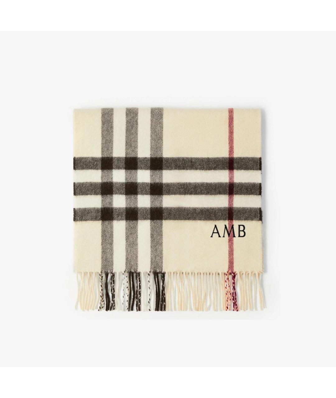 BURBERRY Бежевый кашемировый шарф, фото 4