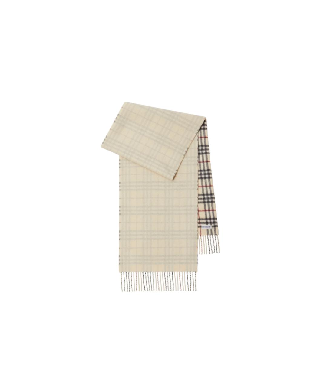BURBERRY Хаки кашемировый шарф, фото 4