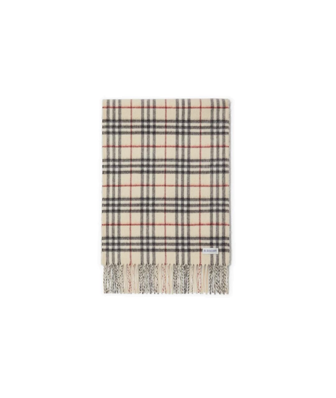 BURBERRY Хаки кашемировый шарф, фото 3