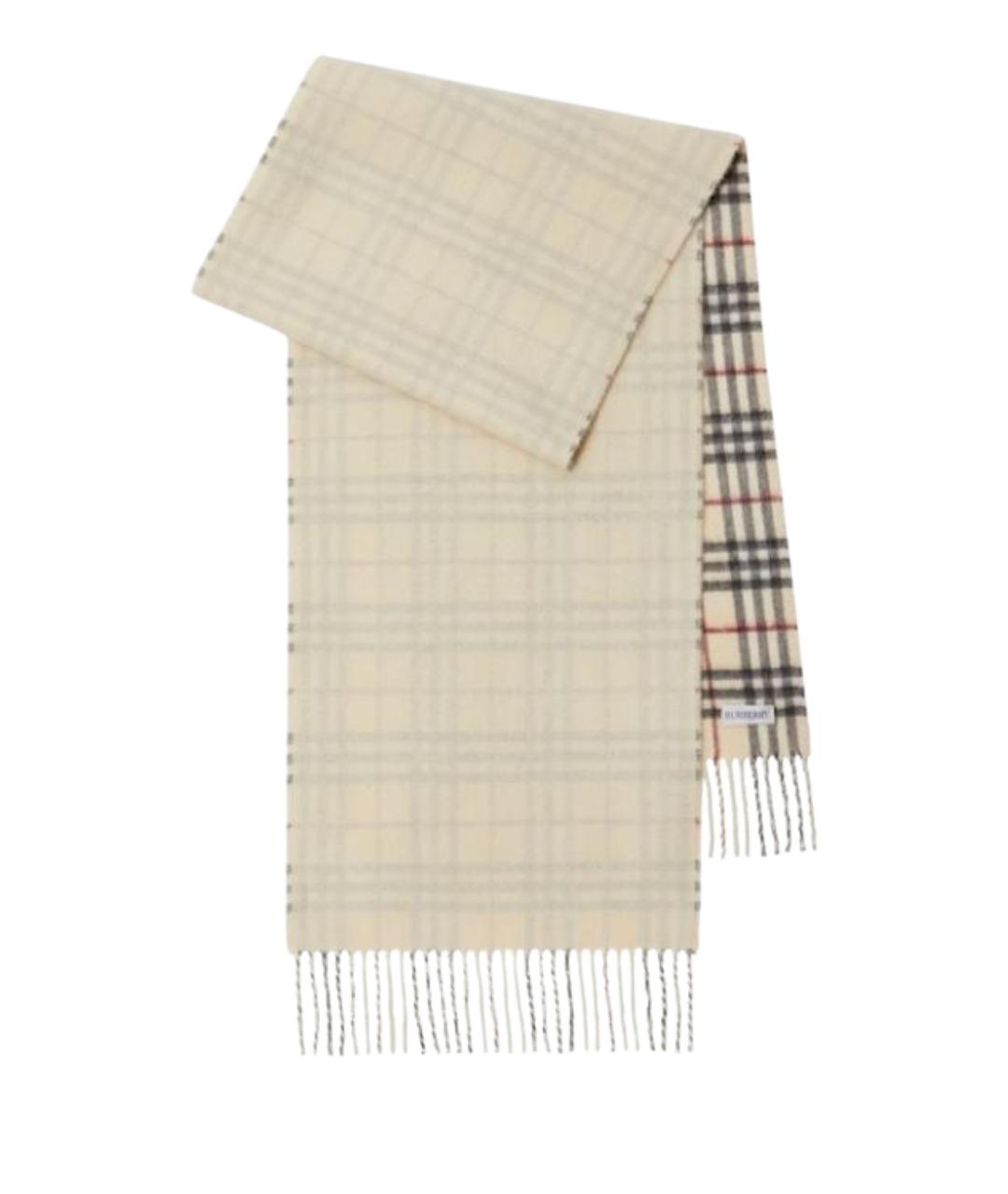 BURBERRY Хаки кашемировый шарф, фото 1