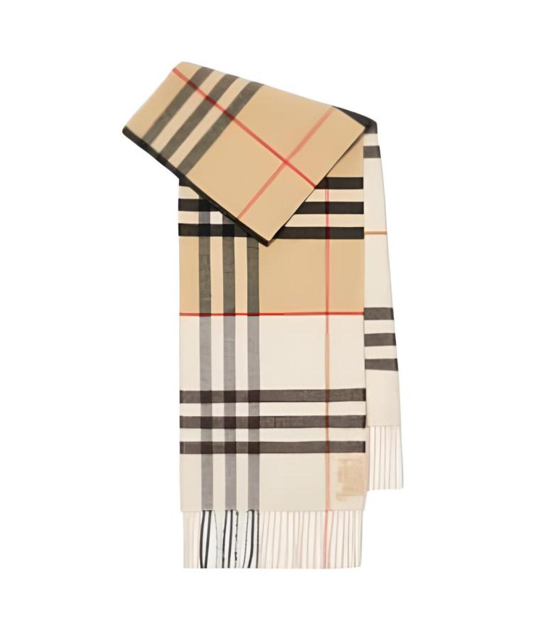 BURBERRY Бежевый кашемировый шарф, фото 1