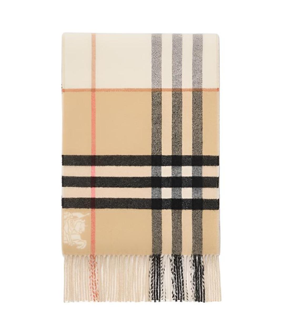 BURBERRY Бежевый кашемировый шарф, фото 2