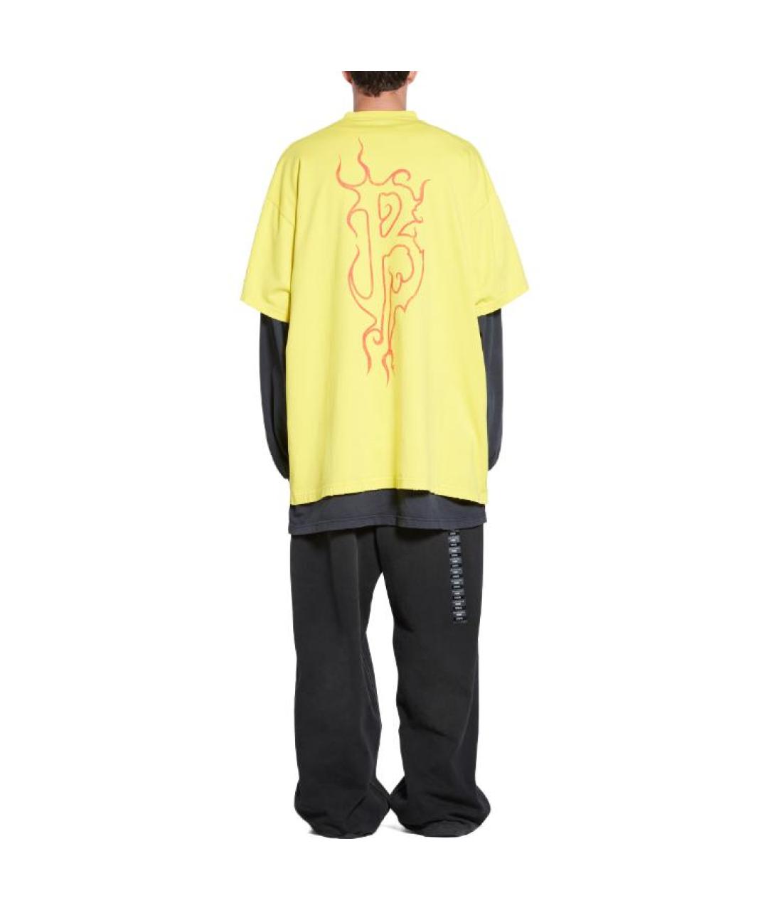 BALENCIAGA Желтая футболка, фото 4