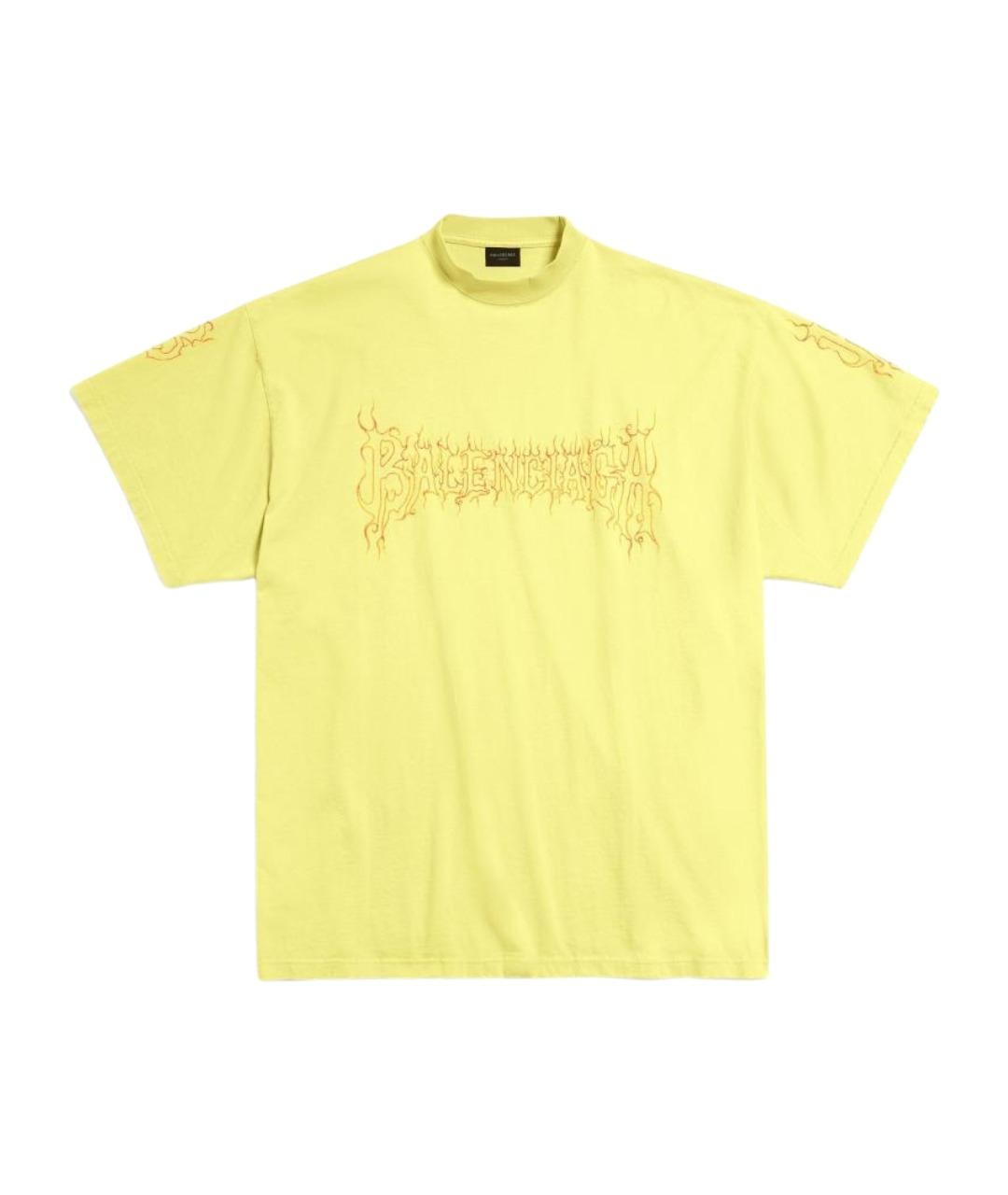 BALENCIAGA Желтая футболка, фото 1