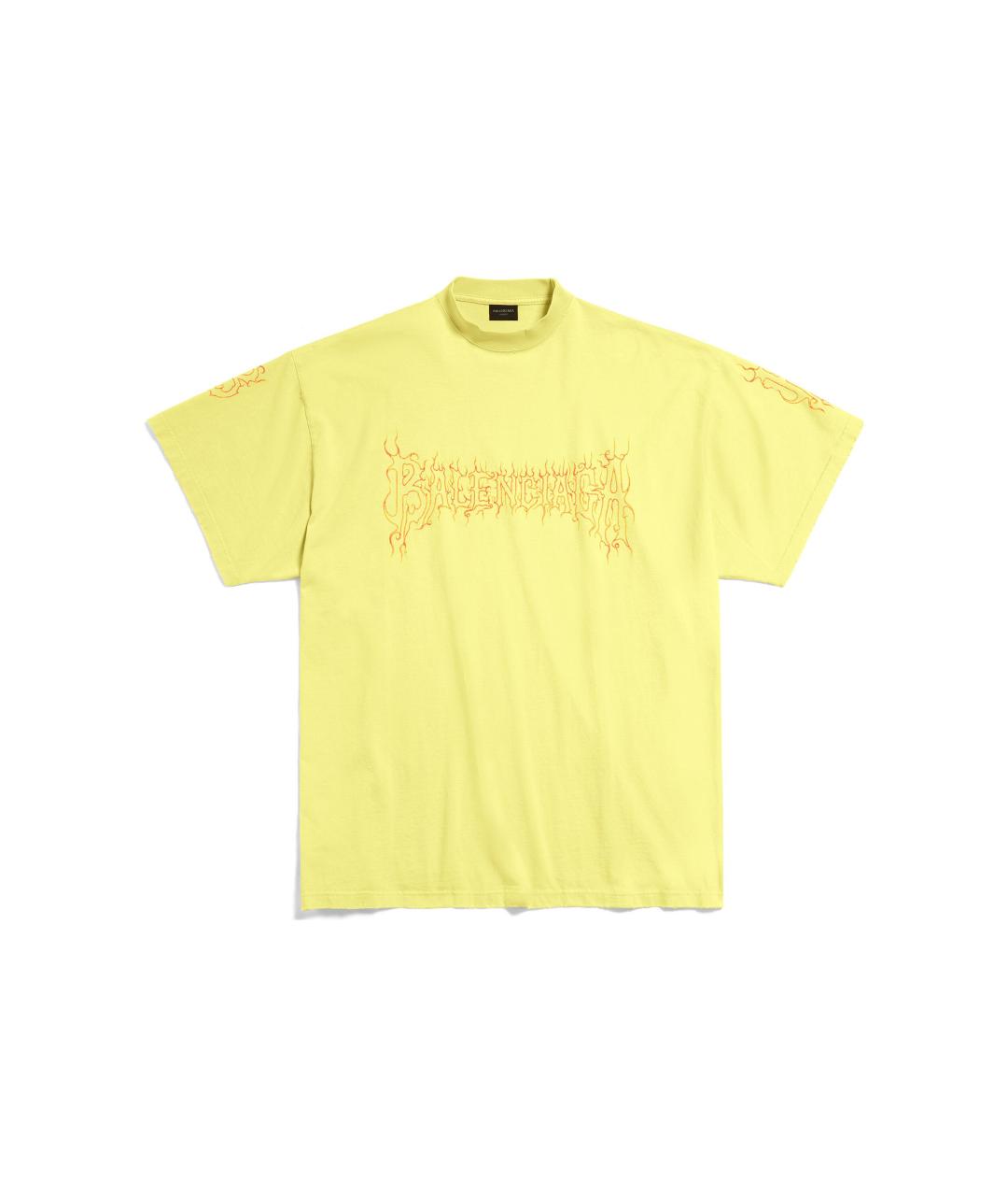BALENCIAGA Желтая футболка, фото 6