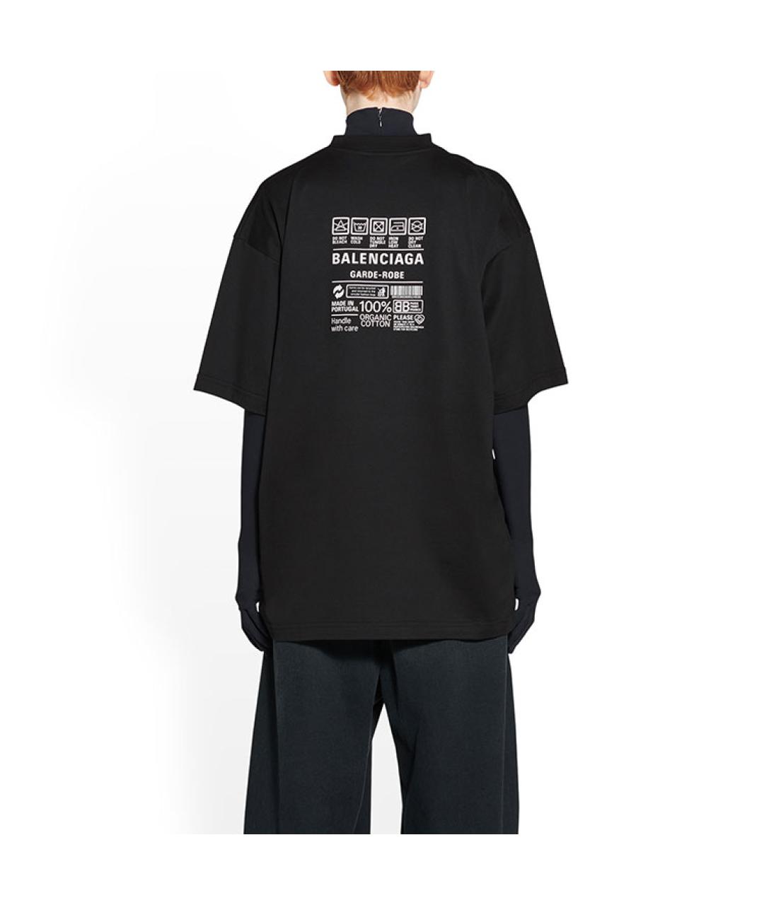 BALENCIAGA Черная футболка, фото 5