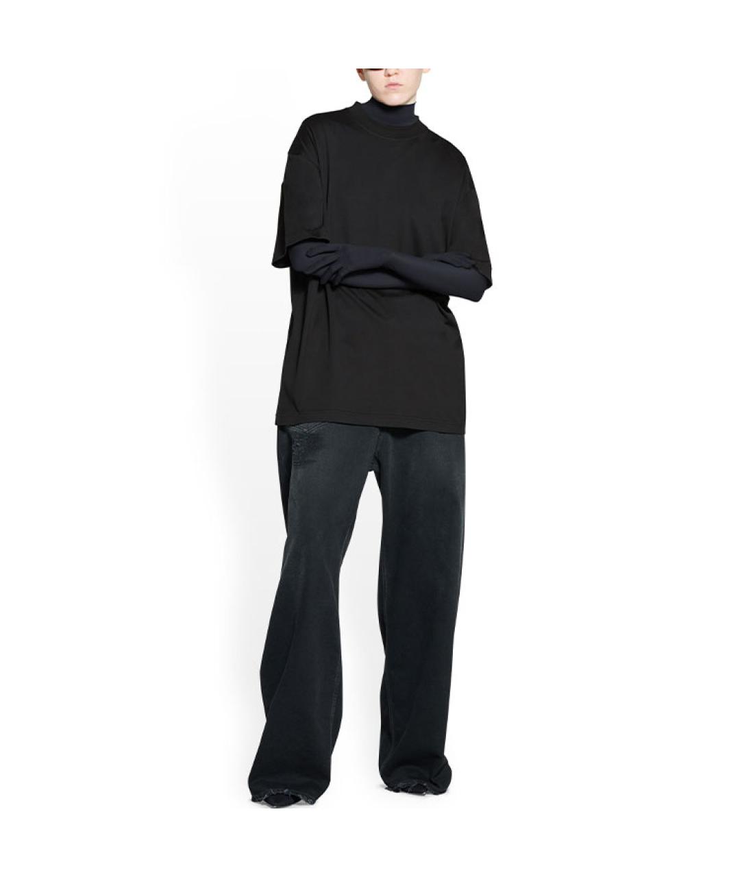BALENCIAGA Черная футболка, фото 3