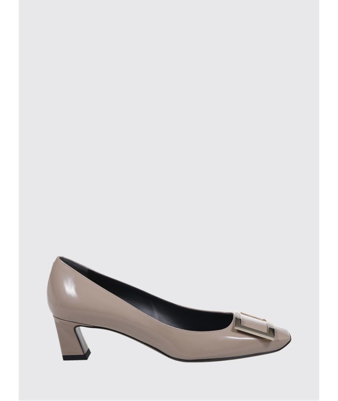 ROGER VIVIER Бежевые кожаные туфли, фото 4