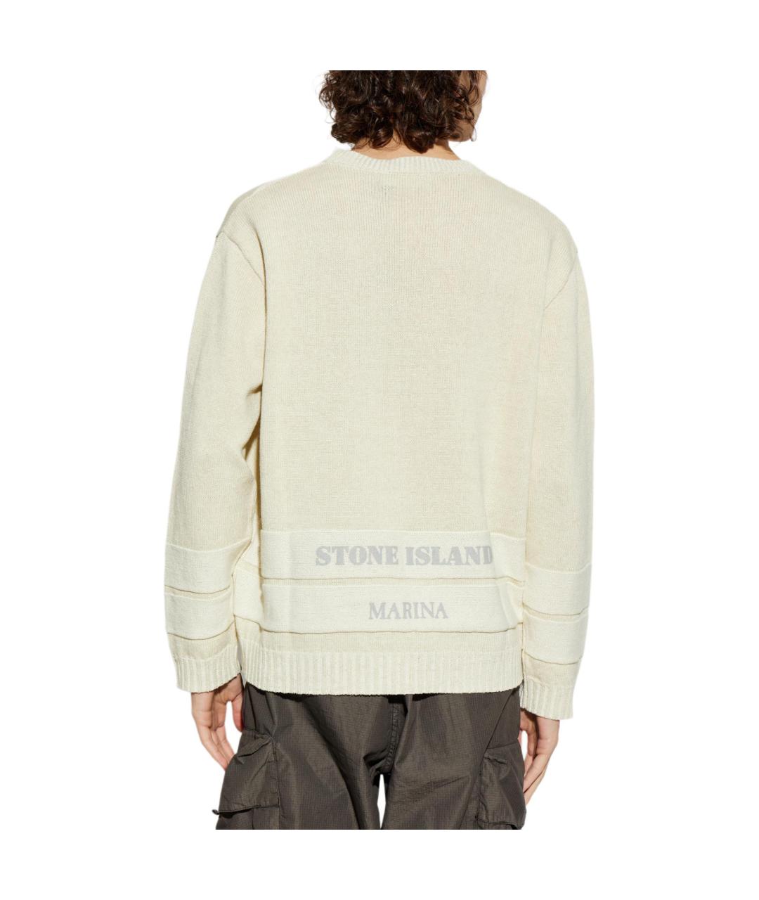 STONE ISLAND Бежевый джемпер / свитер, фото 4