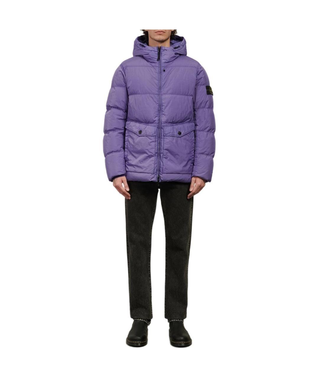 STONE ISLAND Фиолетовый пуховик, фото 2
