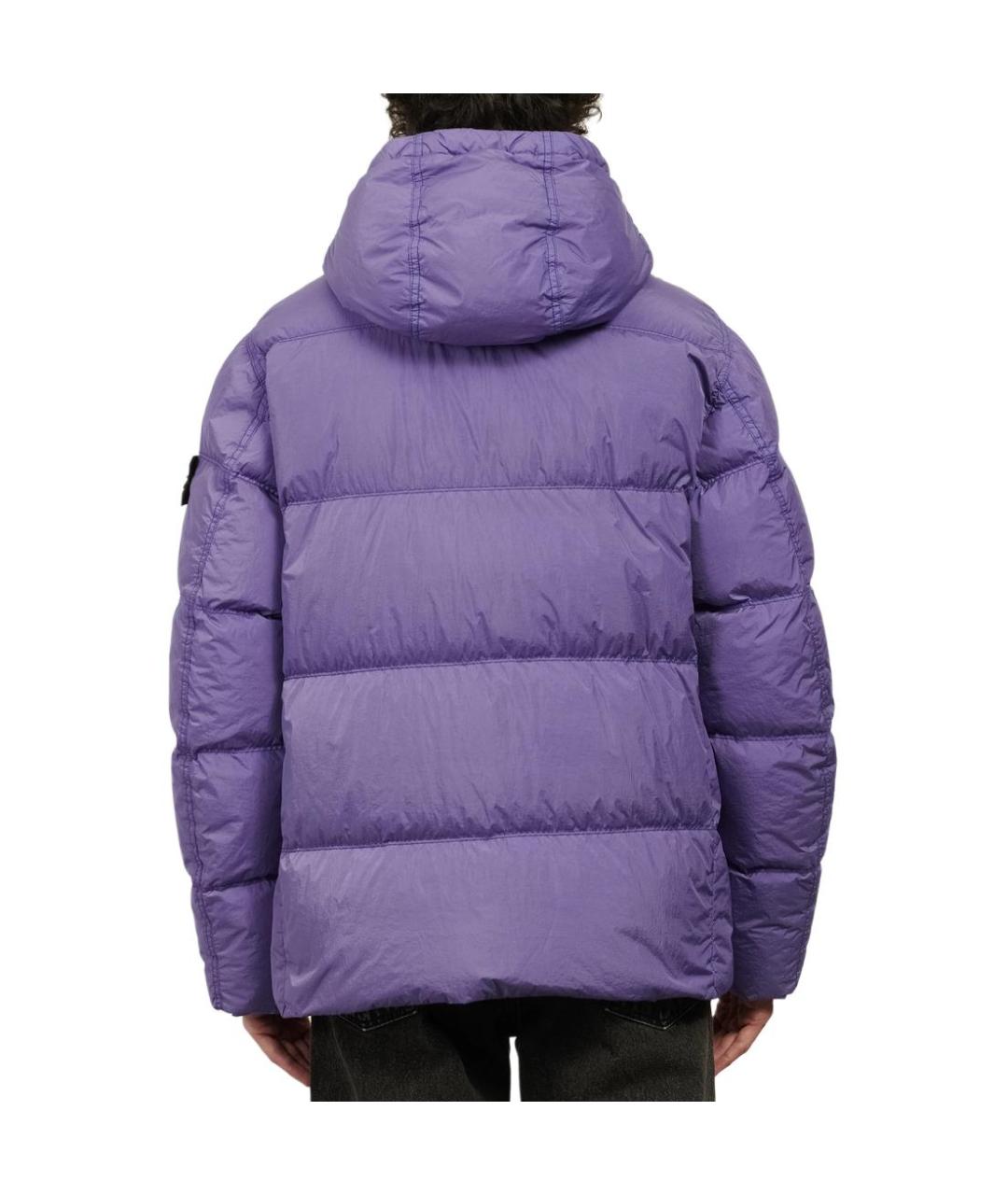 STONE ISLAND Фиолетовый пуховик, фото 4
