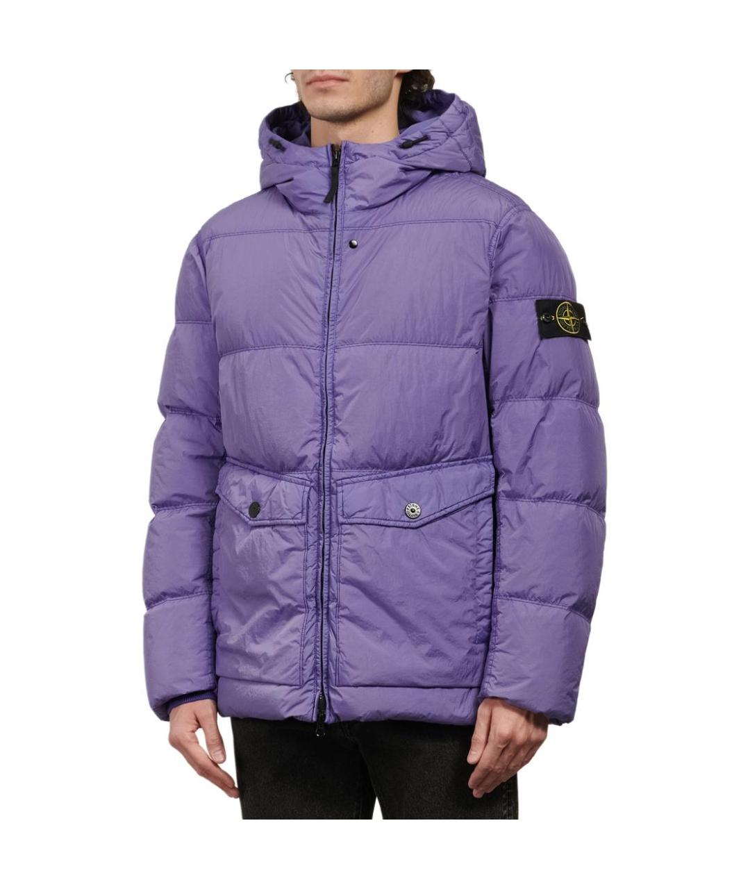 STONE ISLAND Фиолетовый пуховик, фото 3