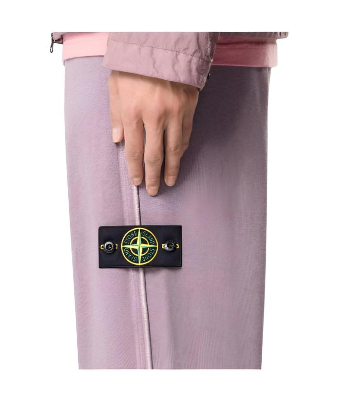 STONE ISLAND Фиолетовые повседневные брюки, фото 5