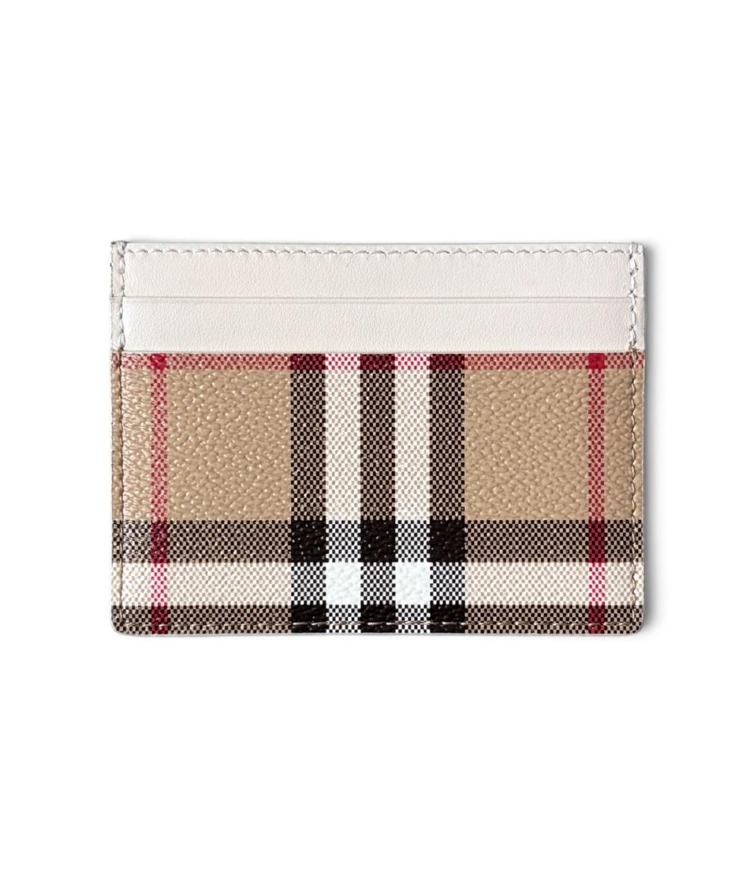 BURBERRY Белый кожаный кардхолдер, фото 9