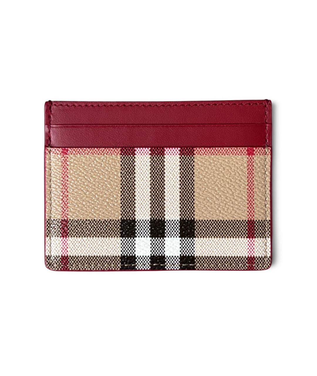 BURBERRY Бордовый кожаный кардхолдер, фото 9