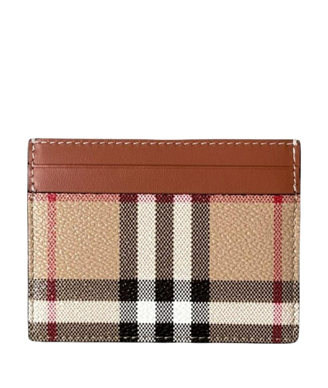 BURBERRY Коричневый кожаный кардхолдер, фото 1