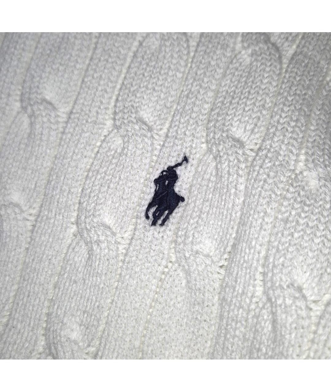 POLO RALPH LAUREN Белый хлопковый джемпер / свитер, фото 4